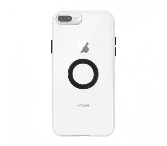 Funda iPhone 7/8 Plus Transparente con Anilla - 5 Colores