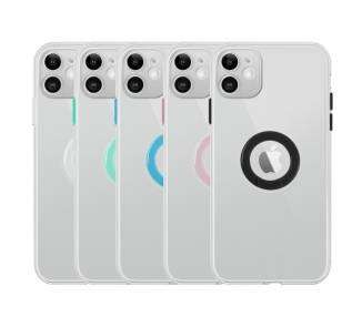 Funda iPhone 11 Pro Transparente con Anilla - 5 Colores