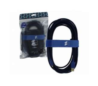 ZedLabz Ultra 5m Dorado plated braided charging cable for Sony PS4 Controller Controlador Mando inc velcro tidy & bag