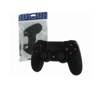 ZedLabz soft silicone rubber skin grip cover for Sony PS4 Controller Controlador Mando con ribbed handle - Negro
