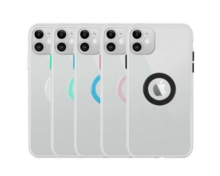 Funda iPhone 12 6.1 Transparente con Anilla - 5 Colores