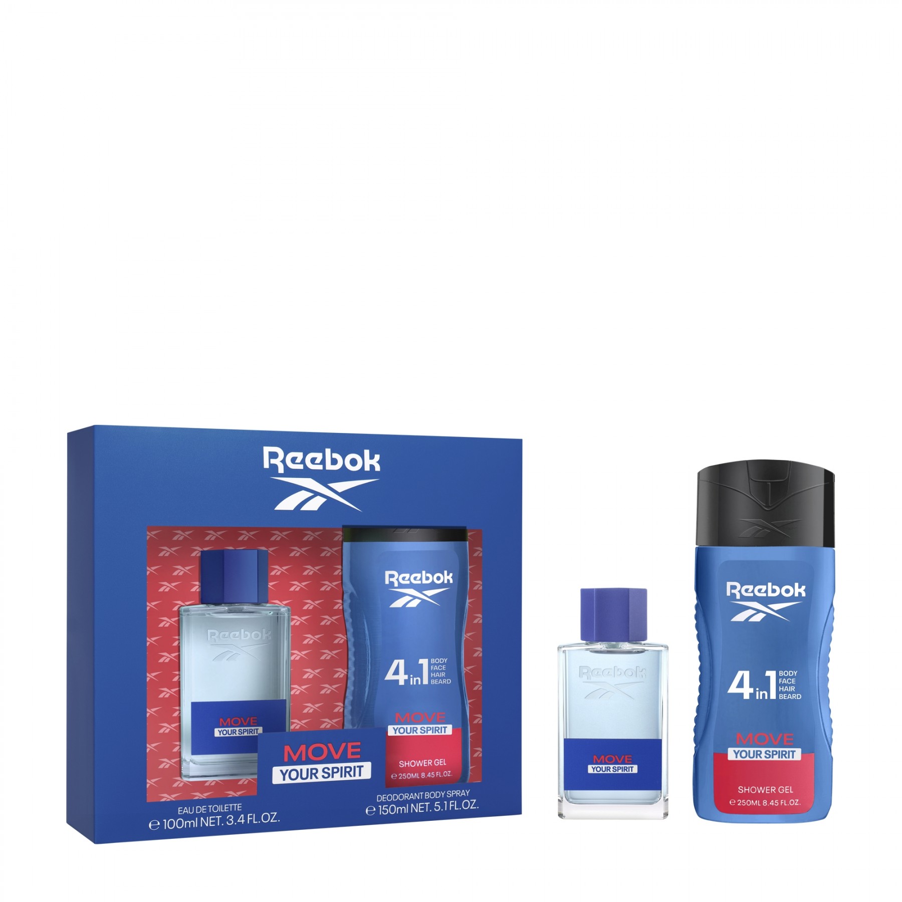 Reebok - Move Your Spirit EDT 50 ml - Shower Gel 250 ml - Giftset