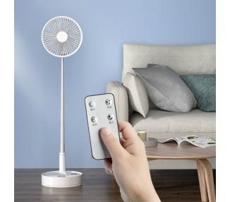 Ventilador APOKIN-P11 Recargable 7200mha y Giratorio 90º con Palo Telescópico Con Mando a Distancia