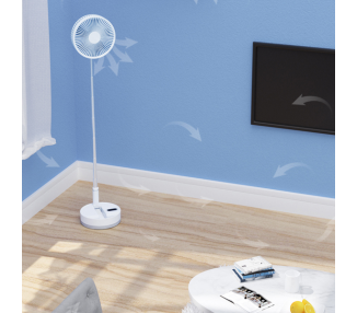 Ventilador APOKIN-P11 Recargable 7200mha y Giratorio 90º con Palo Telescópico Con Mando a Distancia