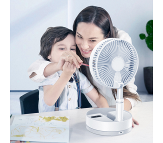 Ventilador APOKIN-P11 Recargable 7200mha y Giratorio 90º con Palo Telescópico Con Mando a Distancia