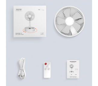 Ventilador APOKIN-P11 Recargable 7200mha y Giratorio 90º con Palo Telescópico Con Mando a Distancia