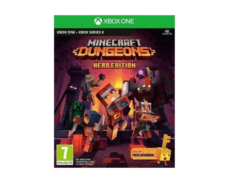Minecraft Dungeons Hero Edition (FR/NL-Multi in game), Juego para Consola Microsoft XBOX Series X