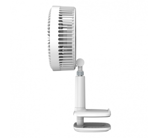 Ventilador APOKIN F8 Recargable 1800mha de Pinza Blanco