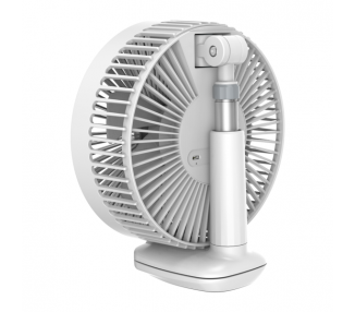 Ventilador APOKIN F8 Recargable 1800mha de Pinza Blanco
