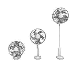 Ventilador APOKIN F8 Recargable 1800mha de Pinza Blanco