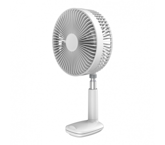 Ventilador APOKIN F8 Recargable 1800mha de Pinza Blanco