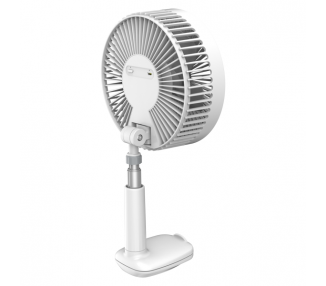 Ventilador APOKIN F8 Recargable 1800mha de Pinza Blanco