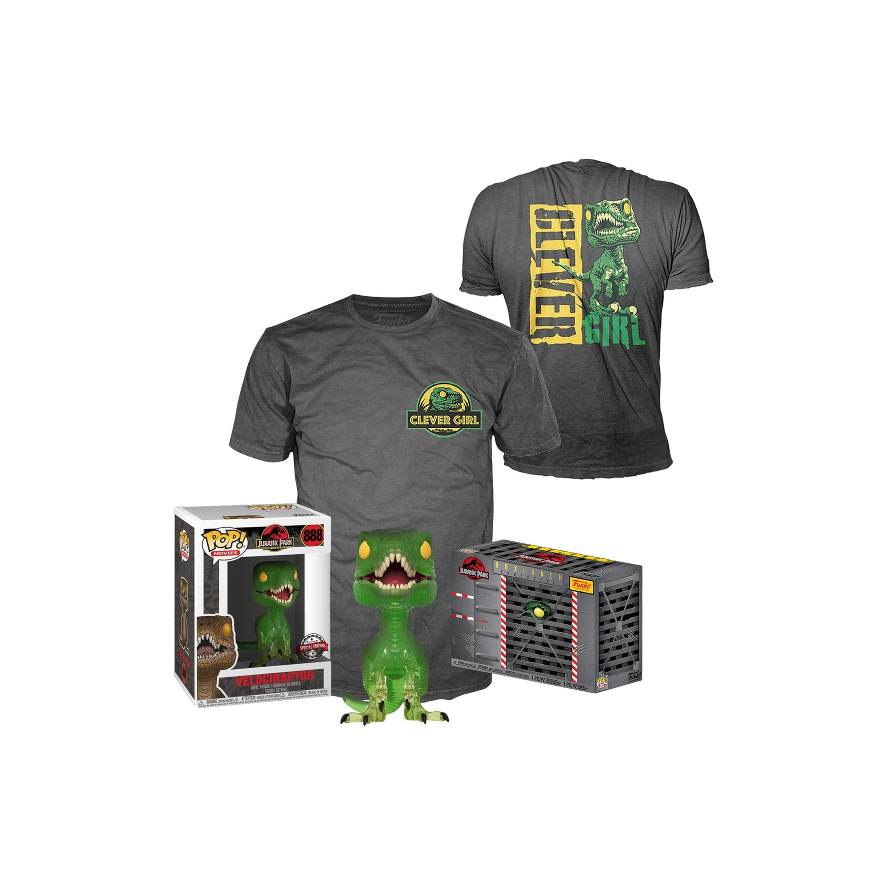 Funko POP! & Tee - Jurassic Park - Clever Raptor Size XL