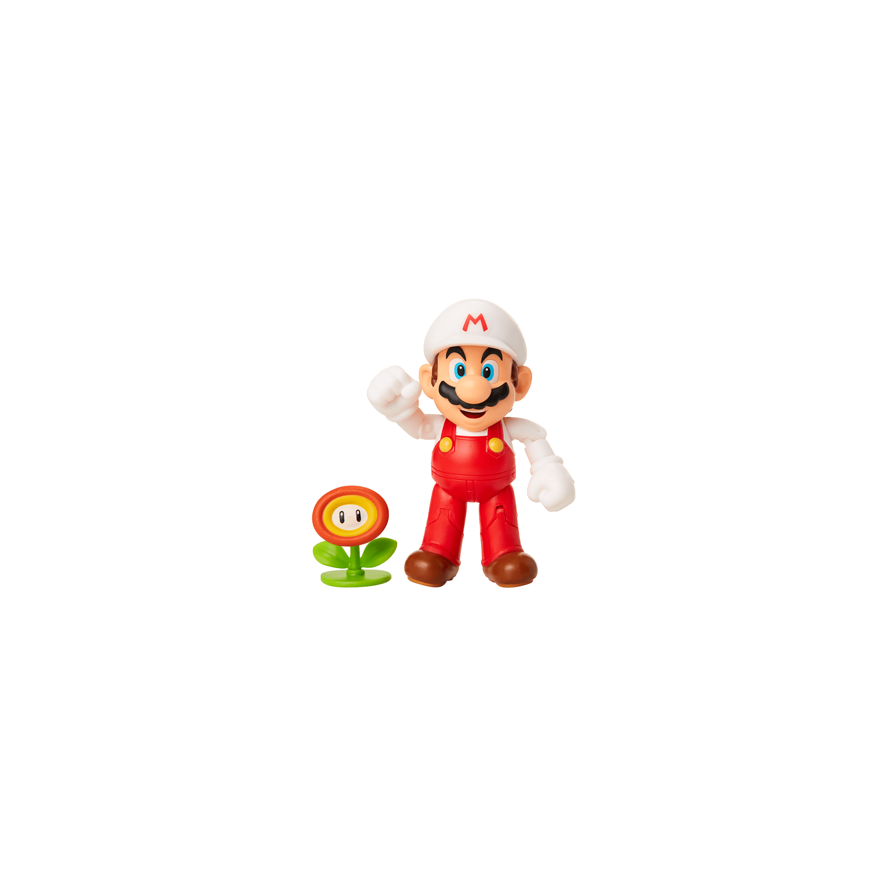 Super Mario - Fire Mario + Fleur - 10cm figurine Boxset Exclusive + accessories (406092)