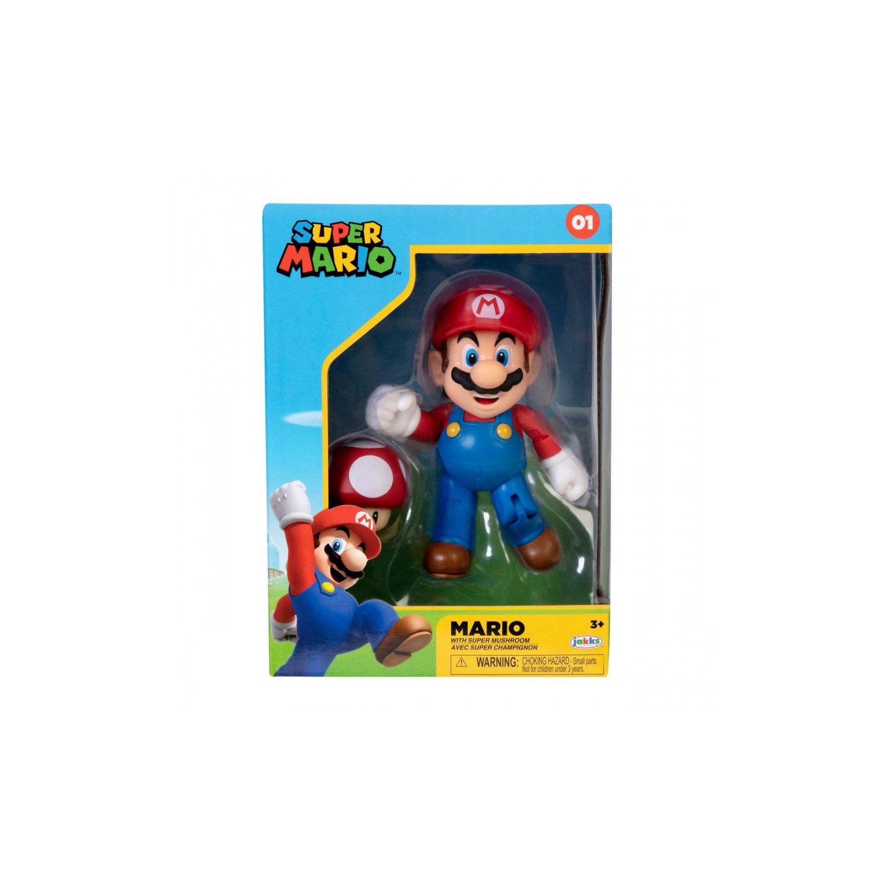 Super Mario + Super Mushroom - 10cm figurine Boxset Exclusive + accessoires (406042)
