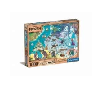 Clementoni - Maps Puzzle 1000 pcs - Frozen (39666)