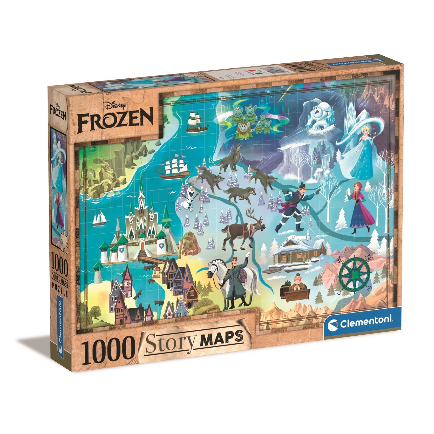 Clementoni - Maps Puzzle 1000 pcs - Frozen (39666)