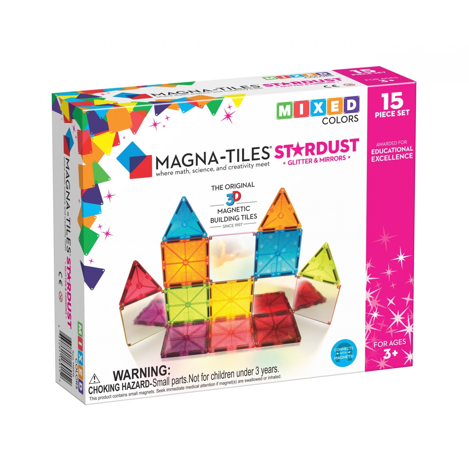 Magna-Tiles, Stardust 15 piezas, (90210)