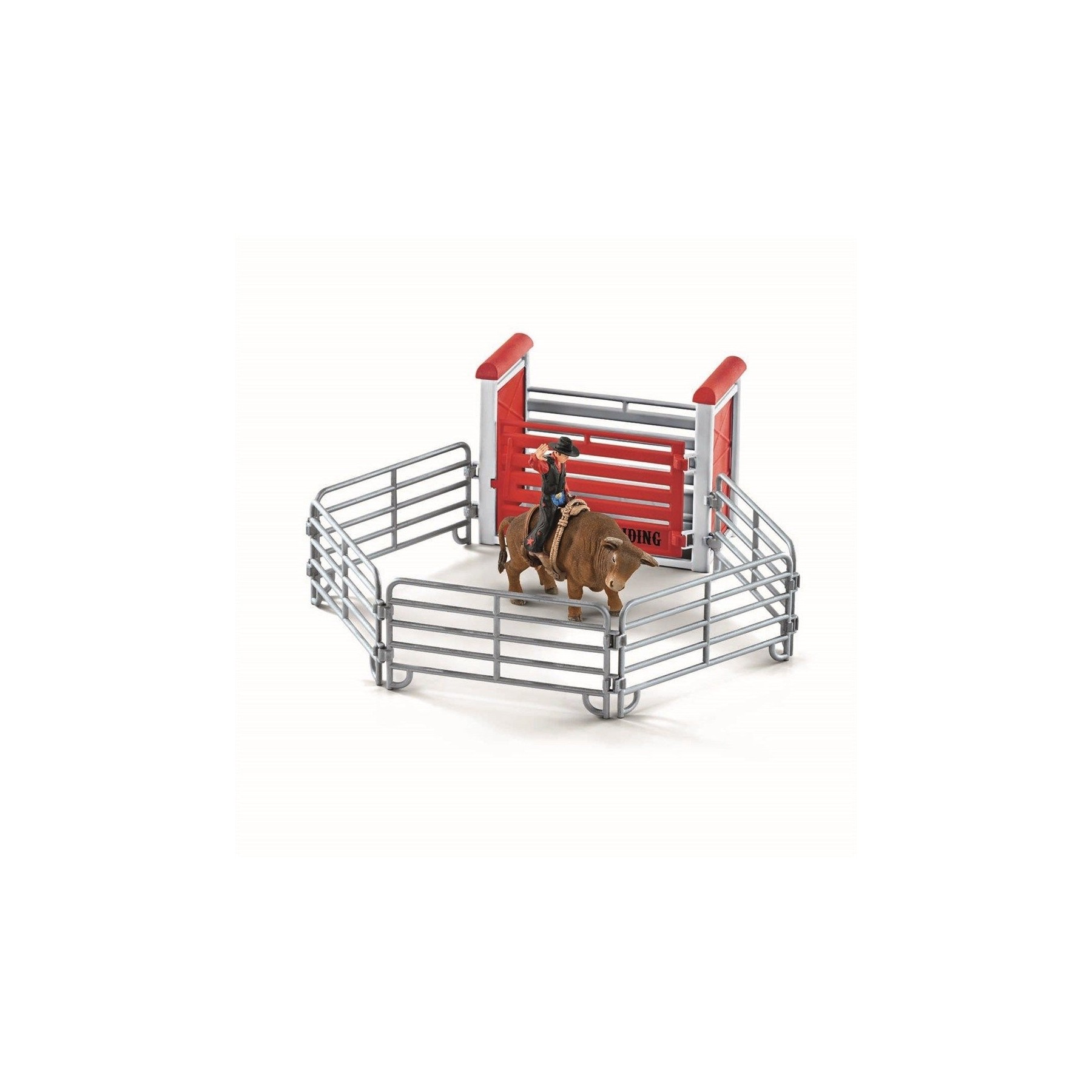 Schleich - Bull riding with cowboy (41419)