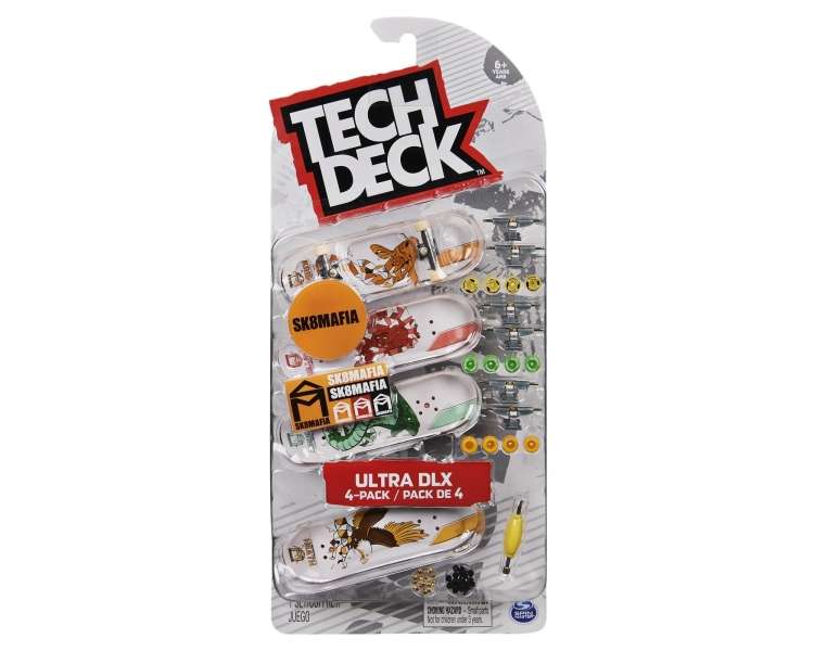 Tech Deck, Pack De 4 Finger Skateboard, Ultra Dlx Sk8Mafia (6028815)