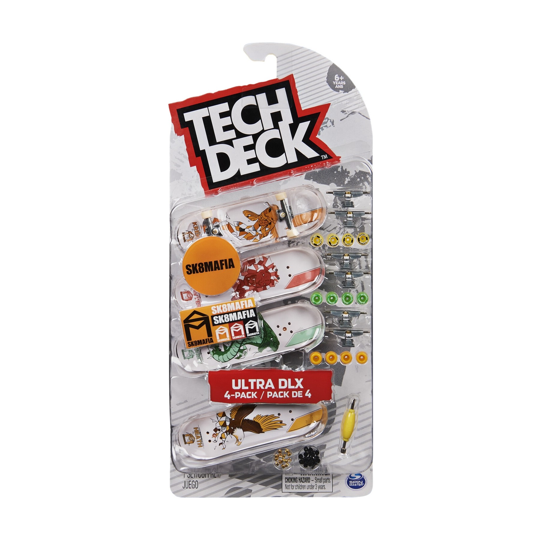 Tech Deck, Pack De 4 Finger Skateboard, Ultra Dlx Sk8Mafia (6028815)