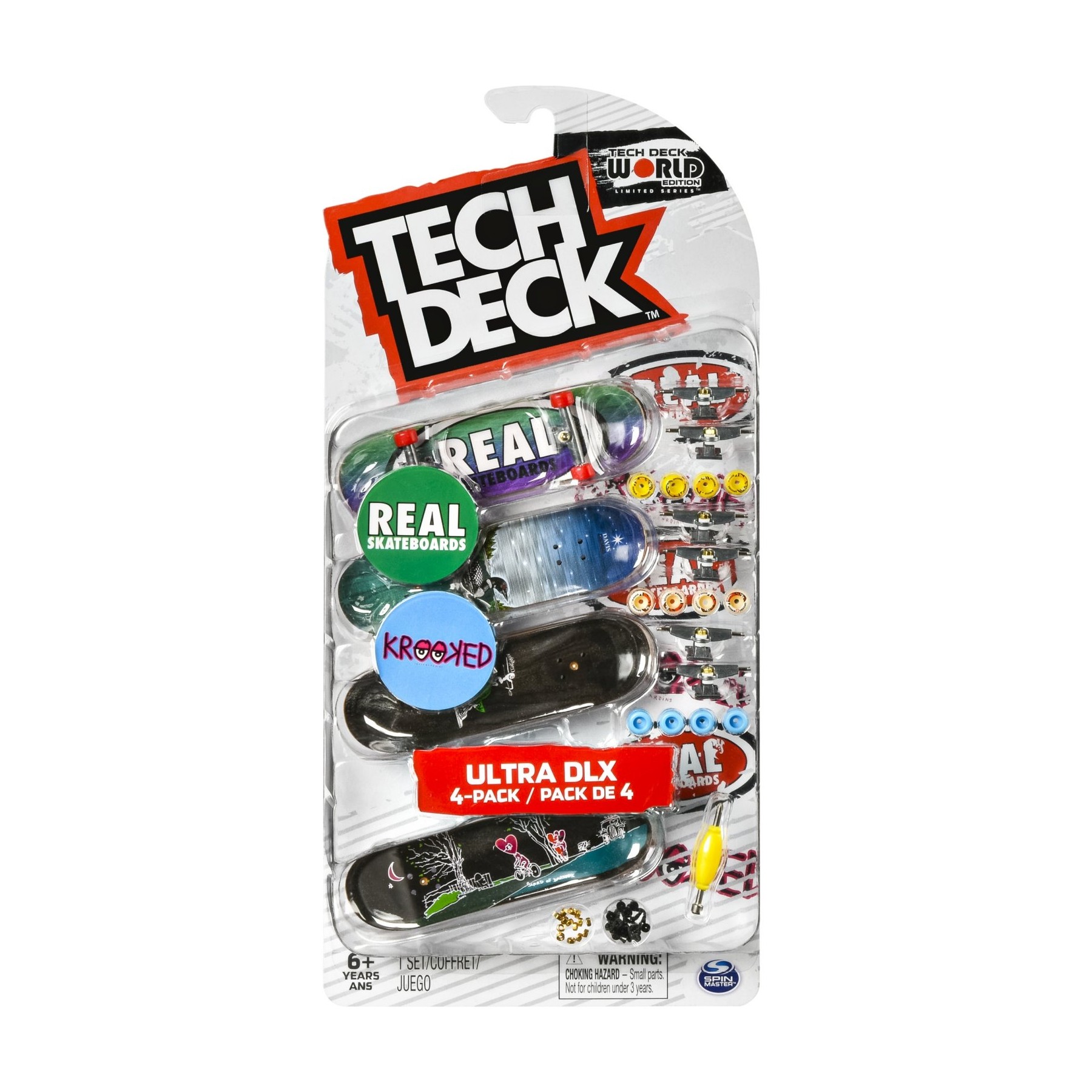 Tech Deck, Set De 4 Finger Skateboards, Ultra Dlx Crooked (6028815)