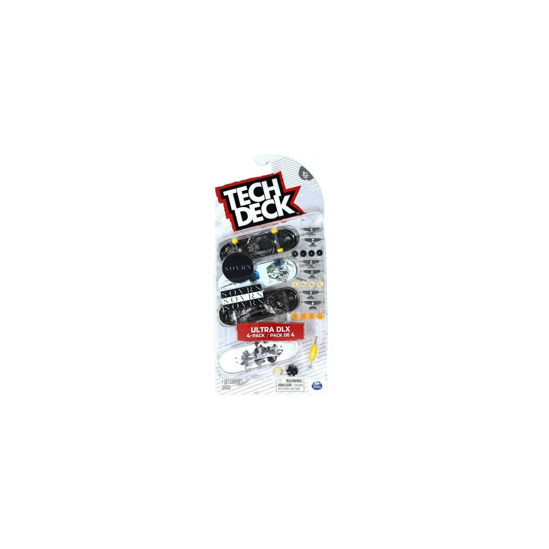 Tech Deck, Pack De 4 Finger Skateboards, Ultra Dlx Sovrn (6028815)