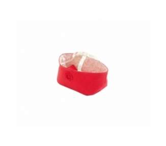 Smallstuff - Small Doll Basket with pillow and duvet - Red (40029-02)