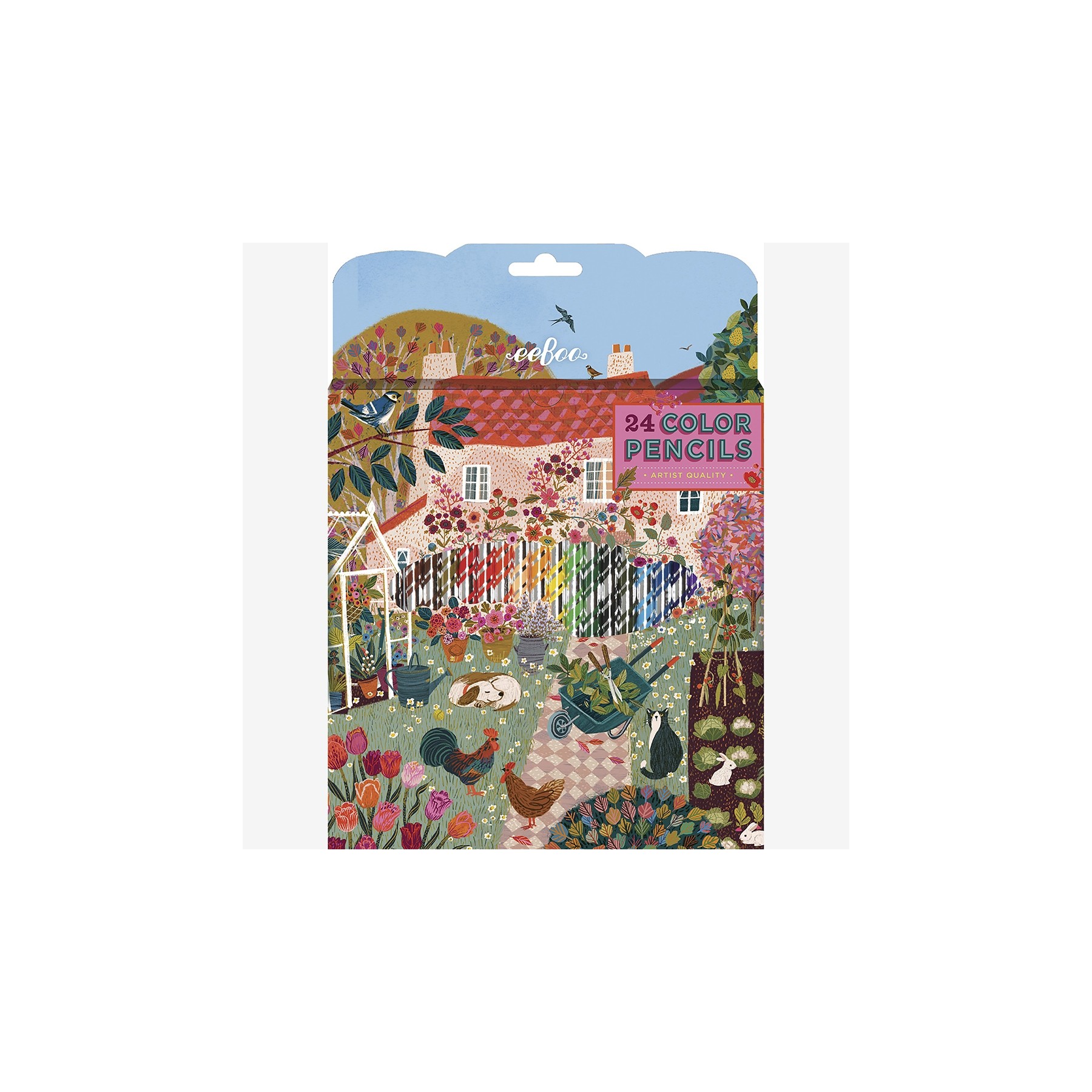 eeBoo - 24 Colour Pencils - English Cottage - (EPNCG24