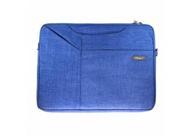 Bolsa Tela con Cremallera Acolchado  para Portatil-Tablet 13"-14" Azul Claro
