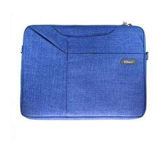 Bolsa Tela con Cremallera Acolchado  para Portatil-Tablet 15"-16" Azul Claro