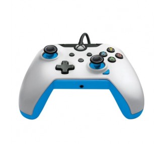 PDP Con Cable Controller Controlador Mando Xbox Series X Blanco - Ion (Azul)