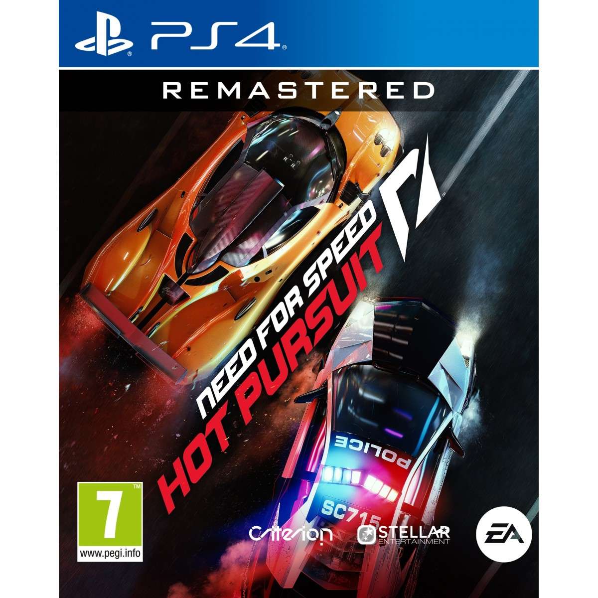 PS4 console video game: NEED FOR SPEED RIVALS, Pegi 7, Spanish