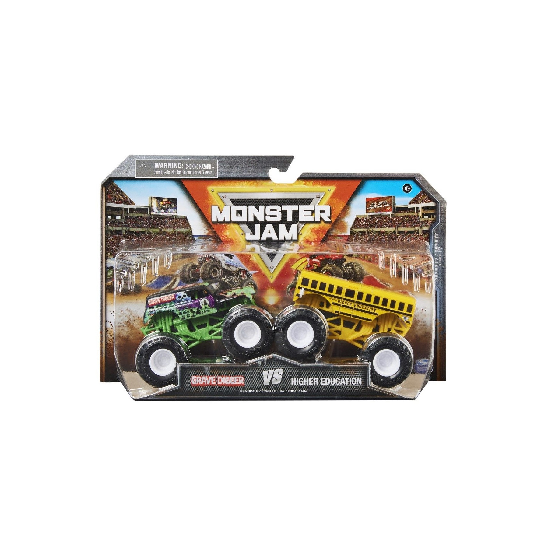 Monster Jam - 1:64 Die Cast 2 pack - Grave Digger vs. Higher Education