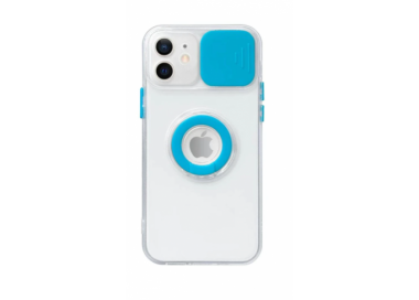 Funda iPhone XR Transparente con Anilla y Cubre Cámara 5 Colores