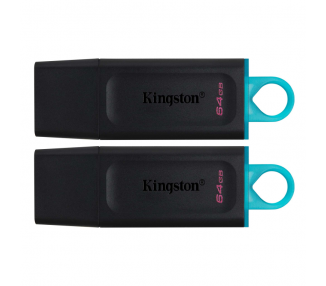 USB 3.2 DataTraveler 2x 64GB EXODIA Negro/Turquesa