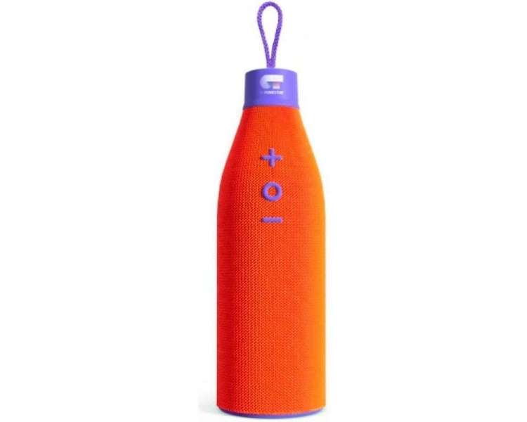 Altavoz con bluetooth fonestar orange bottle/ 3w rms/ naranja y morado