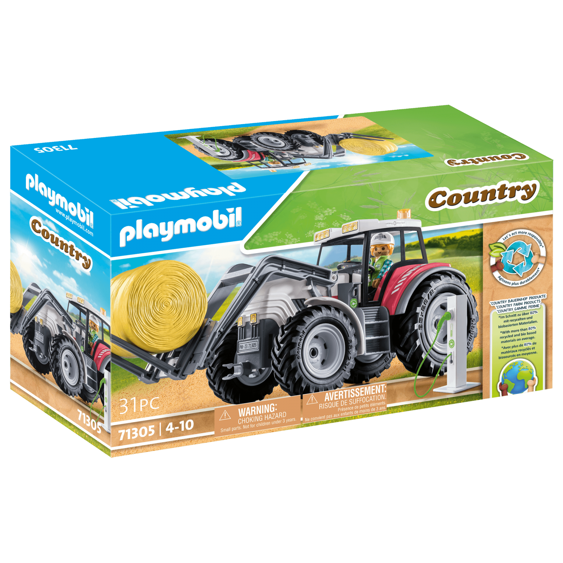 Playmobil - Large Tractor with Accessories (71305)