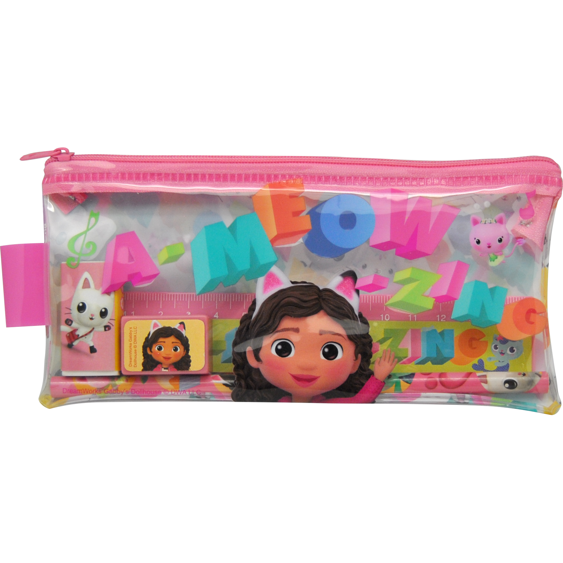 Euromic - Gabbys Dollhouse - Filled Transparent Pencil Case (033708155)