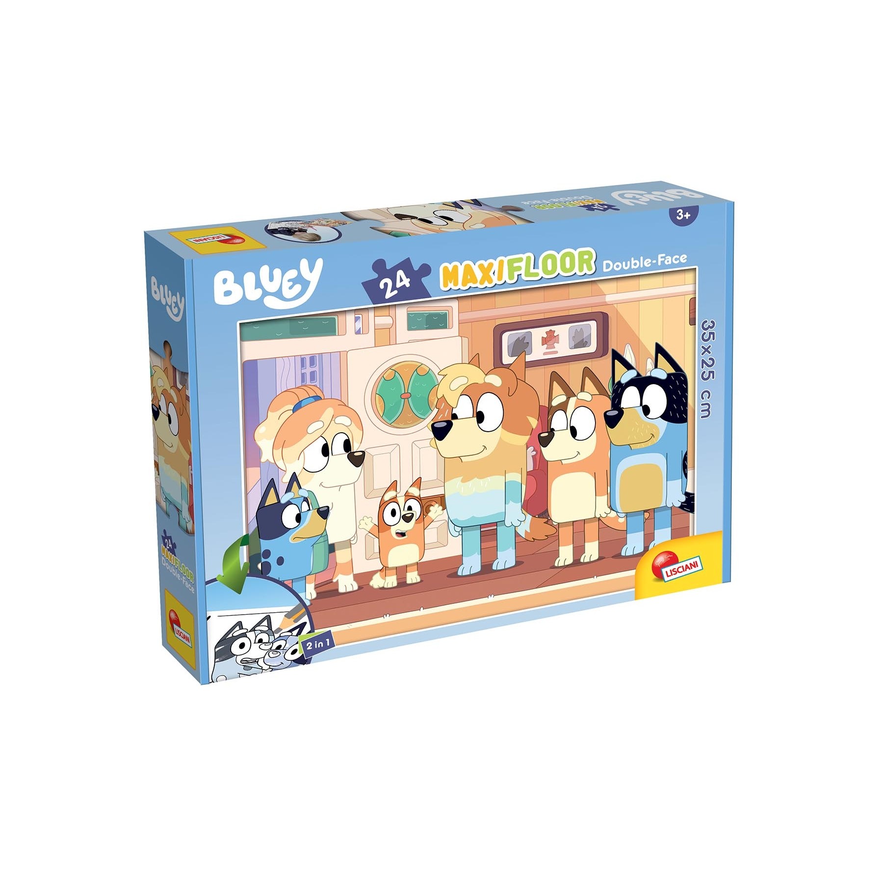 Rompecabezas Bluey - Maxifloor Doubleface (24 Piezas) (31571)