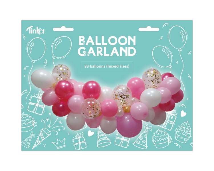 Tinka - Balloon Garland - Rosa (83 pcs) (8-802255)