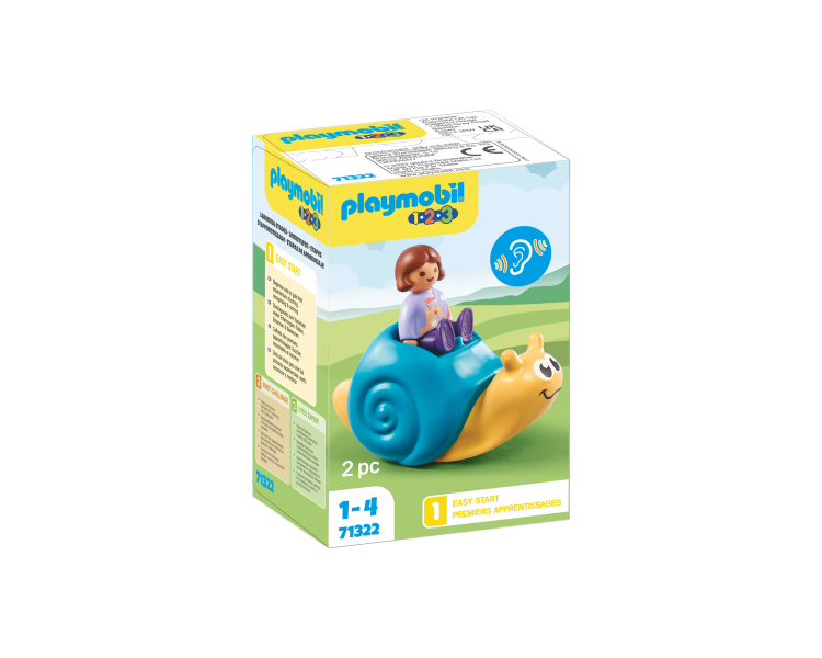 Playmobil - 1.2.3: Rocking Snail with Rattle Feature (71322)