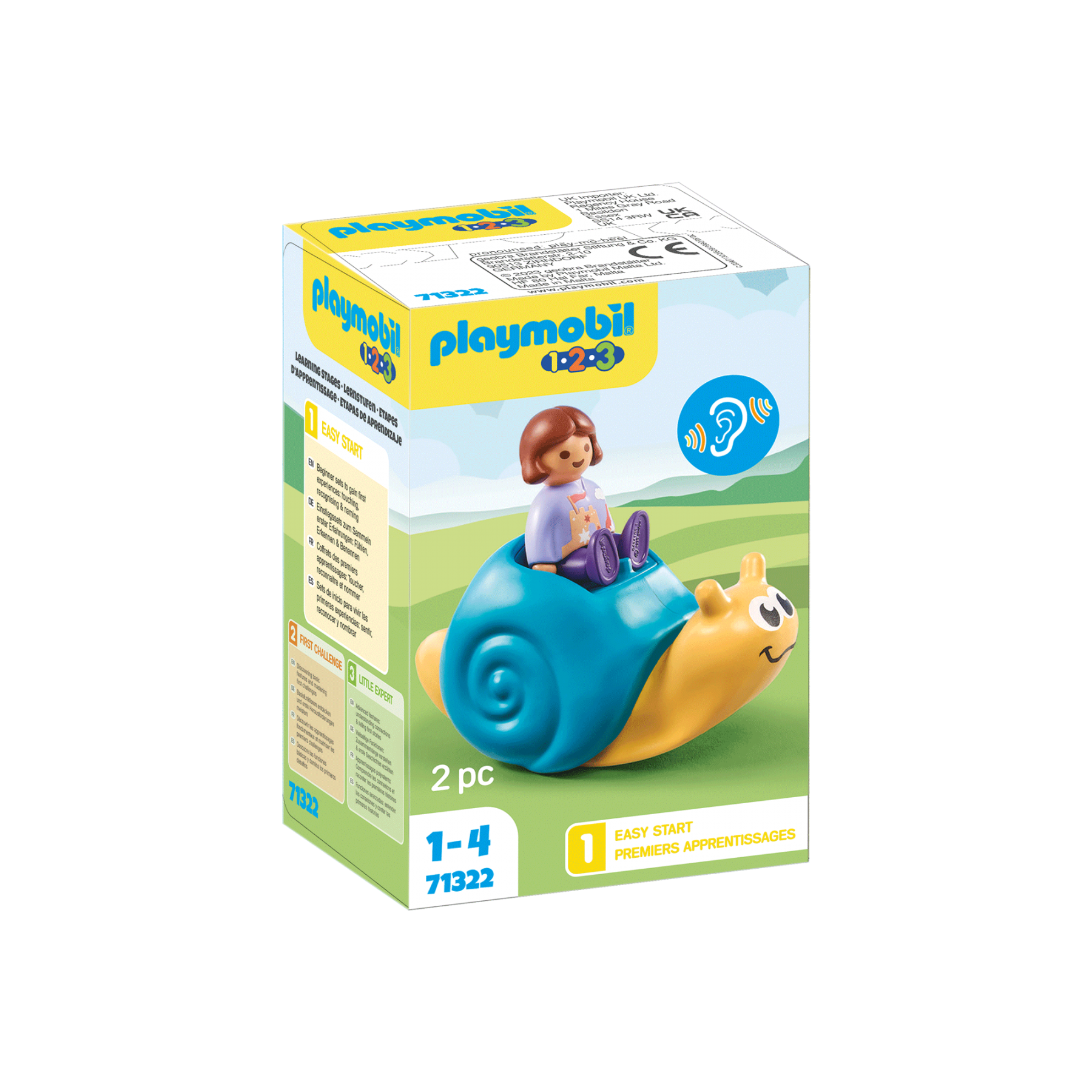 Playmobil - 1.2.3: Rocking Snail with Rattle Feature (71322)