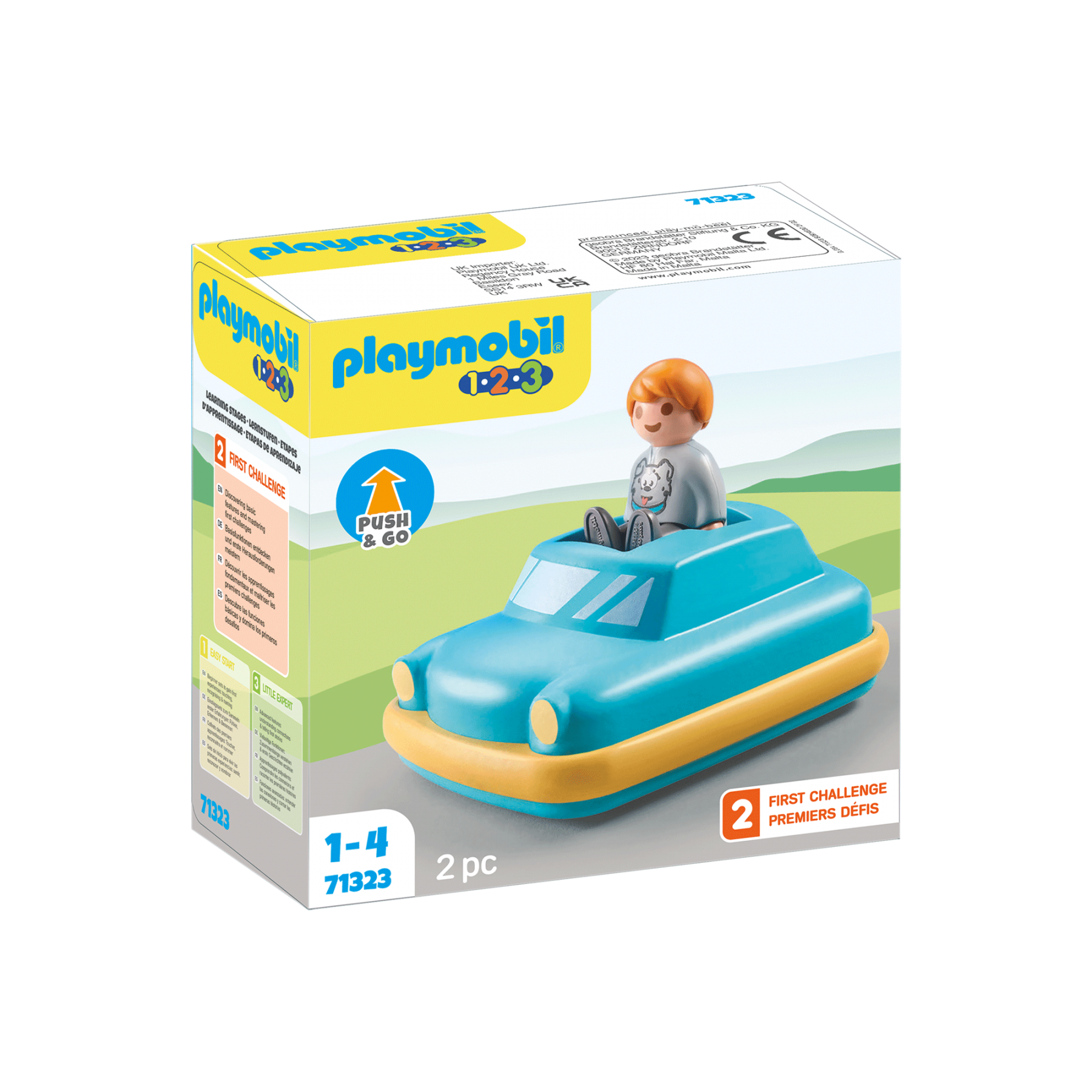 Playmobil - 1.2.3: Push & Go Car (71323)