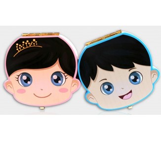 Caja de madera para dientes de bebé, organizador para dientes de leche