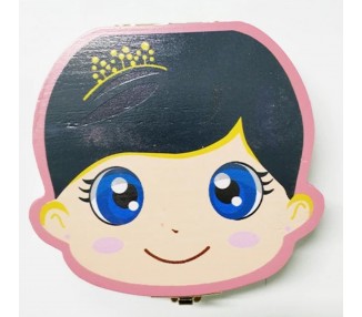 Caja de madera para dientes de bebé, organizador para dientes de leche