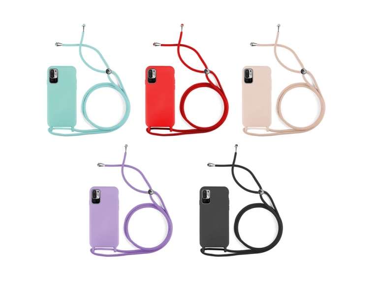 Funda suave con Cordón Xiaomi Redmi Note 10 5-Colores