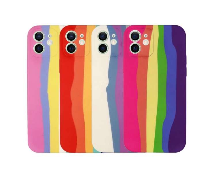Funda Silicona Suave Elástica Arcoíris - Xiaomi Redmi Note 10