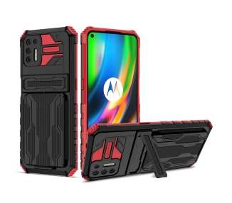 Funda Rock Anti-Golpe Tarjetero y Soporte para Xiaomi Redmi 9C - 4 Colores