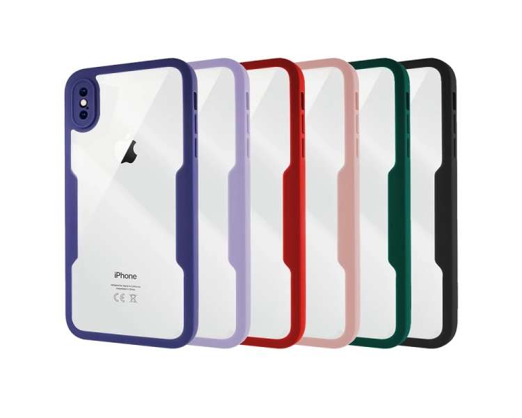 Funda Doble Silicona Anti-Golpe iPhone XS Max Silicona Delantera y Trasera - 4 Colores